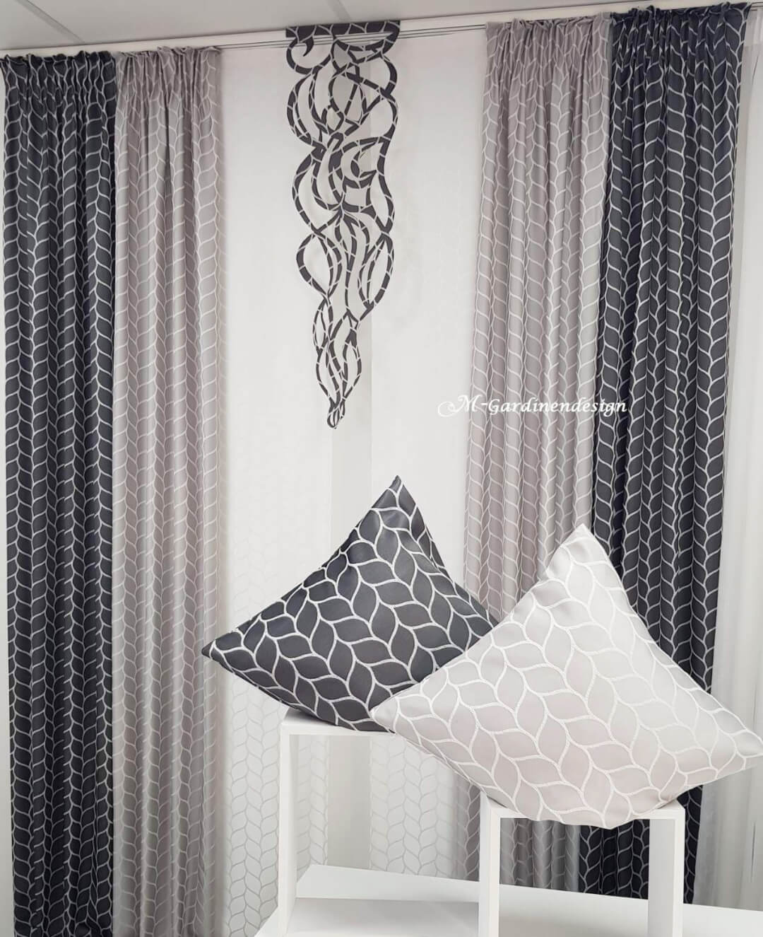 M-Gardinendesign Paderborn M-Gardinendesign Paderborn, Kissenbezüge weiss grau