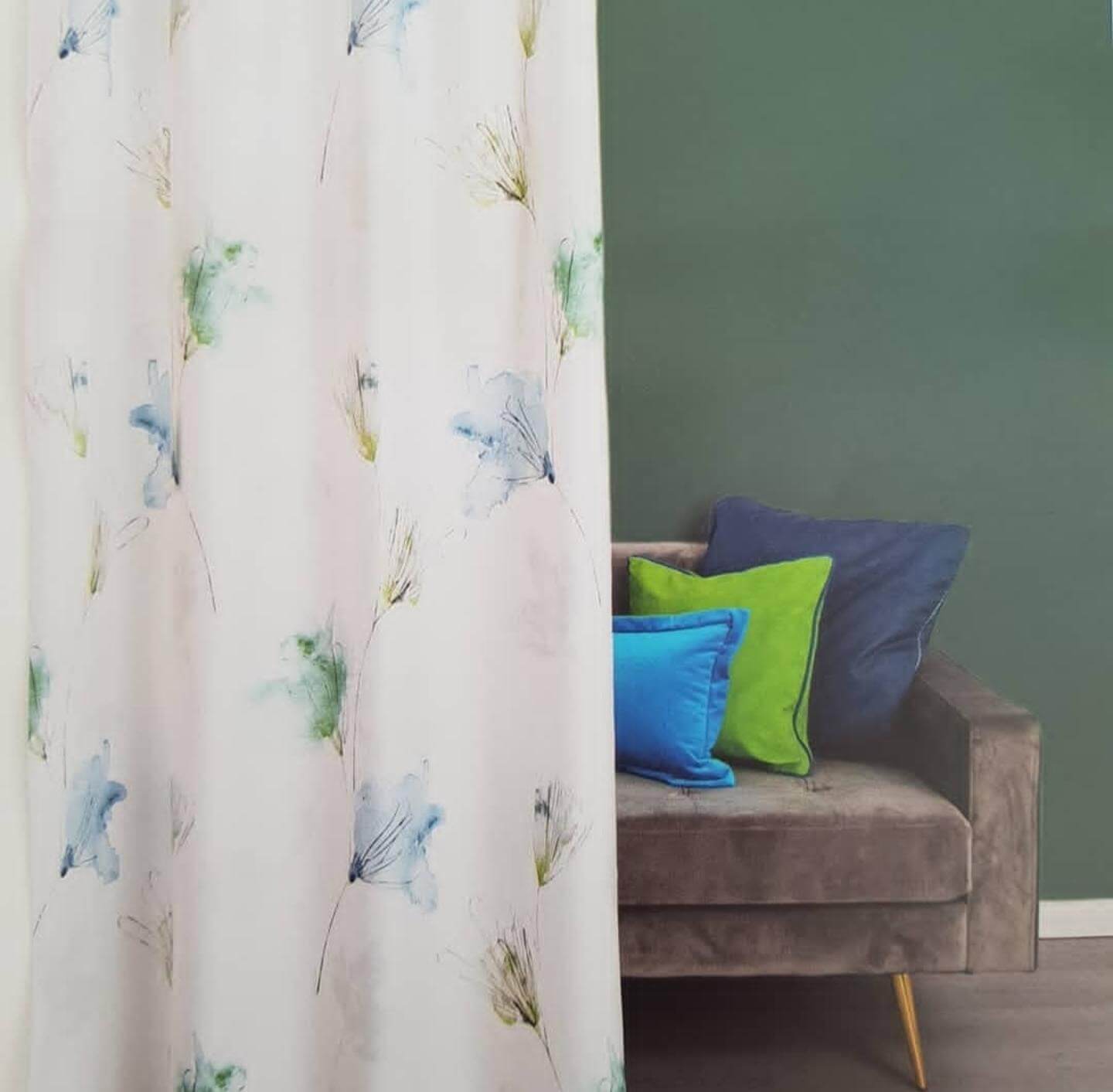M-Gardinendesign Paderborn, Gardine blau grün M-Gardinendesign Paderborn, Gardine blau grün