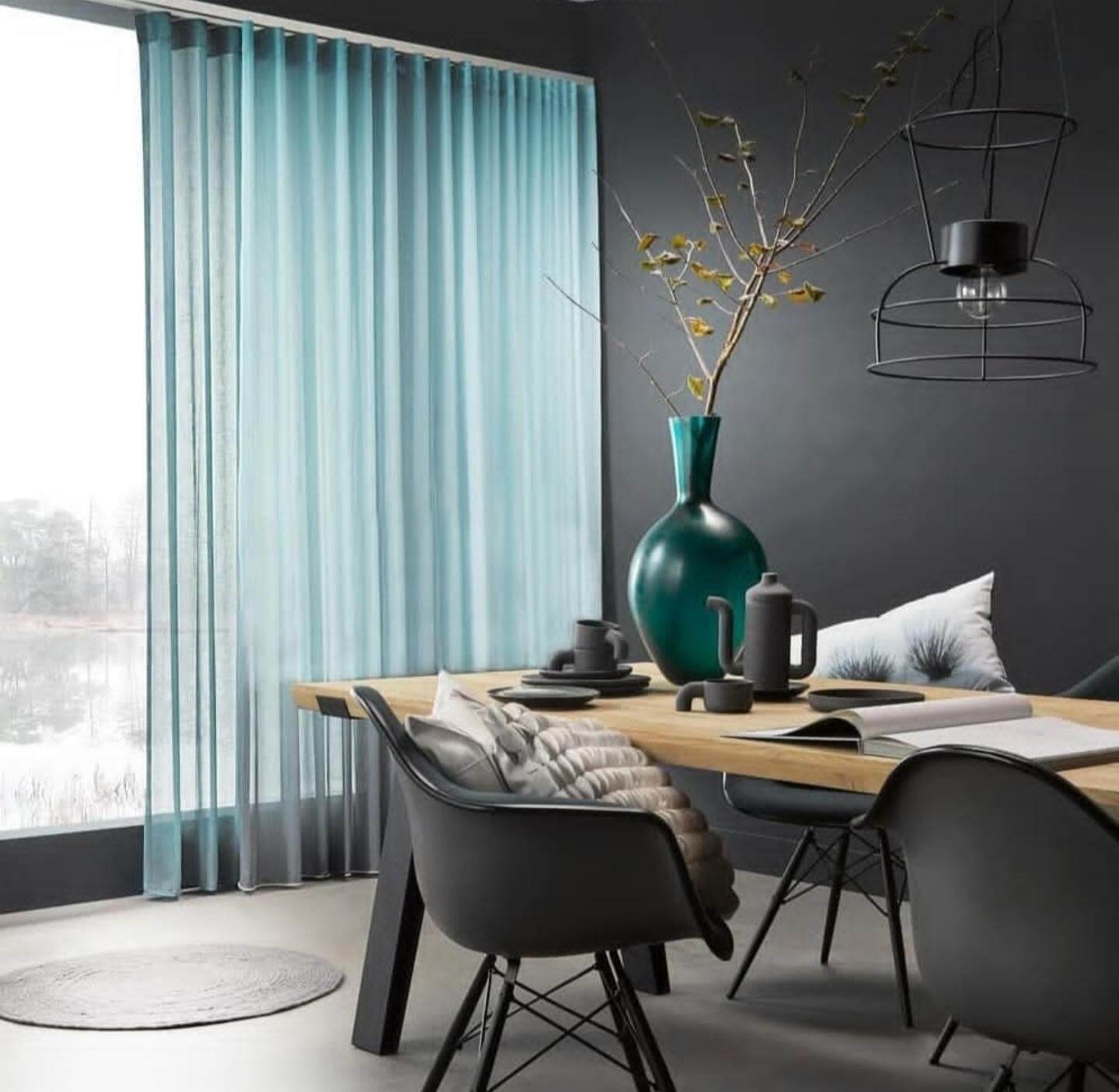 M-Gardinendesign Paderborn, Gardine türkis